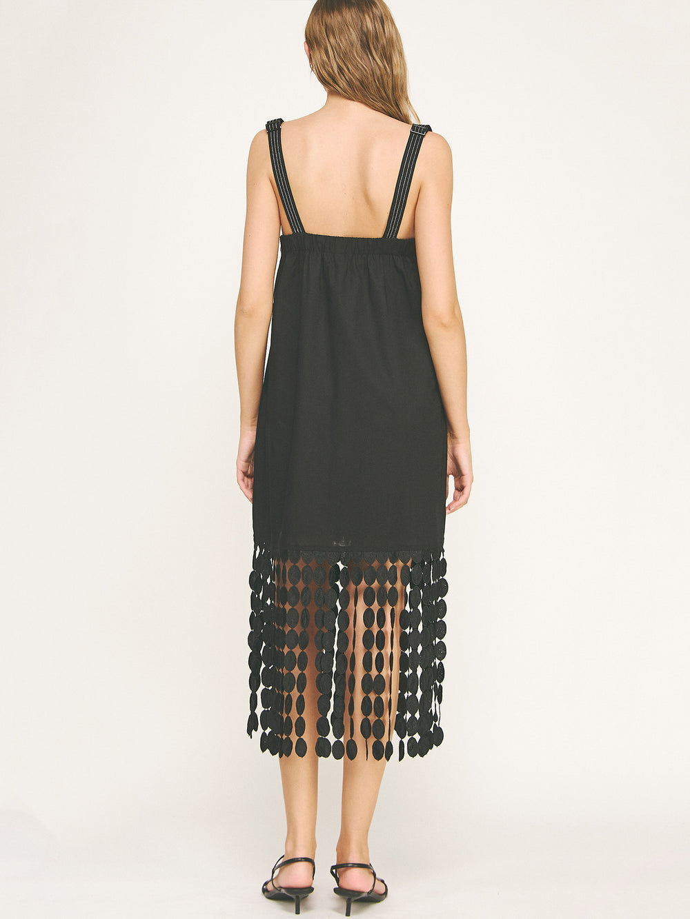 Midi strapless tassels