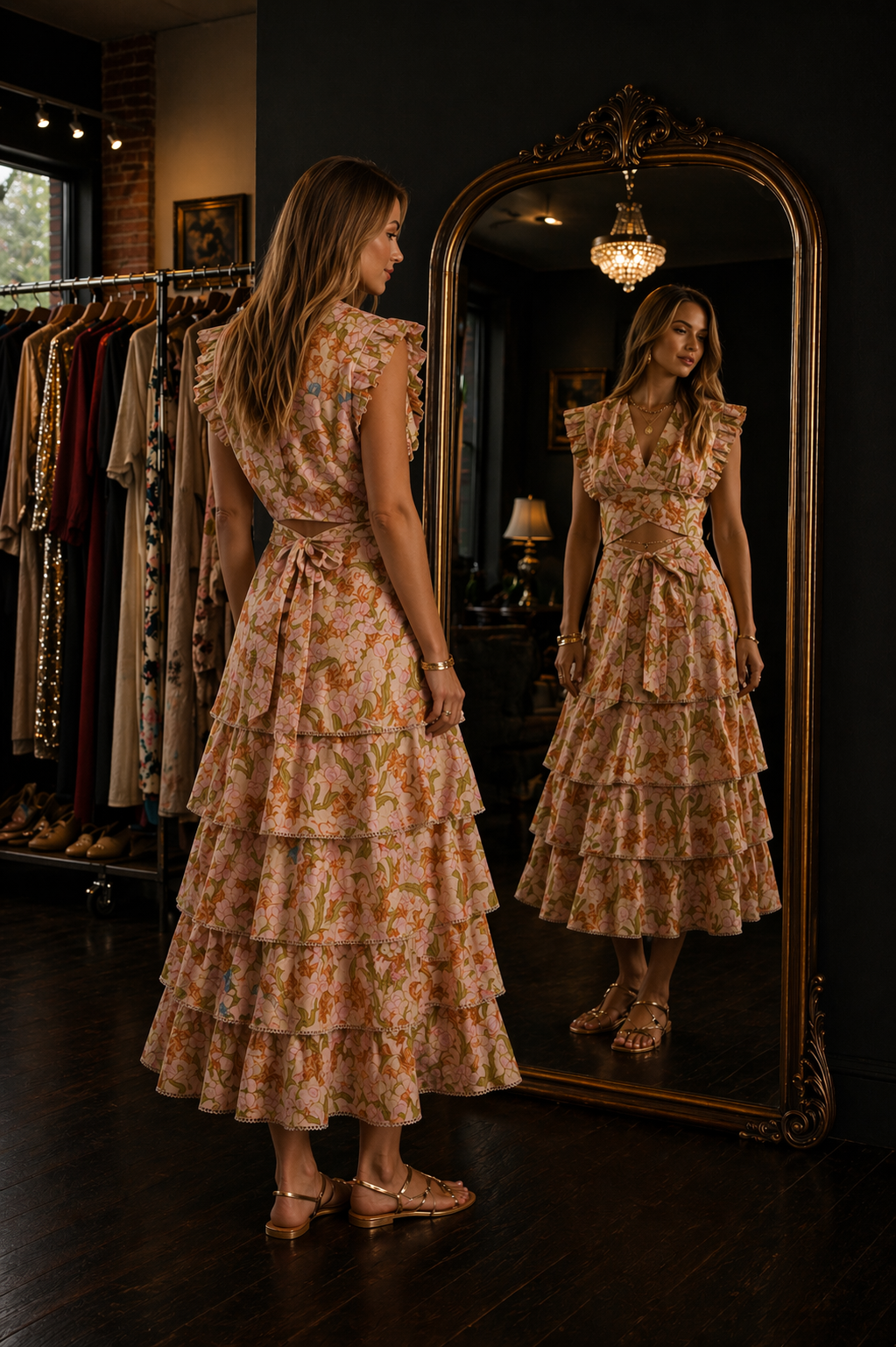 BLOOM MEADOW 2-PIECE MIDI SKIRT Set