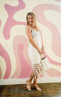 Midi strapless tassels