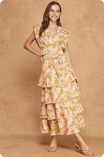 BLOOM MEADOW 2-PIECE MIDI SKIRT Set