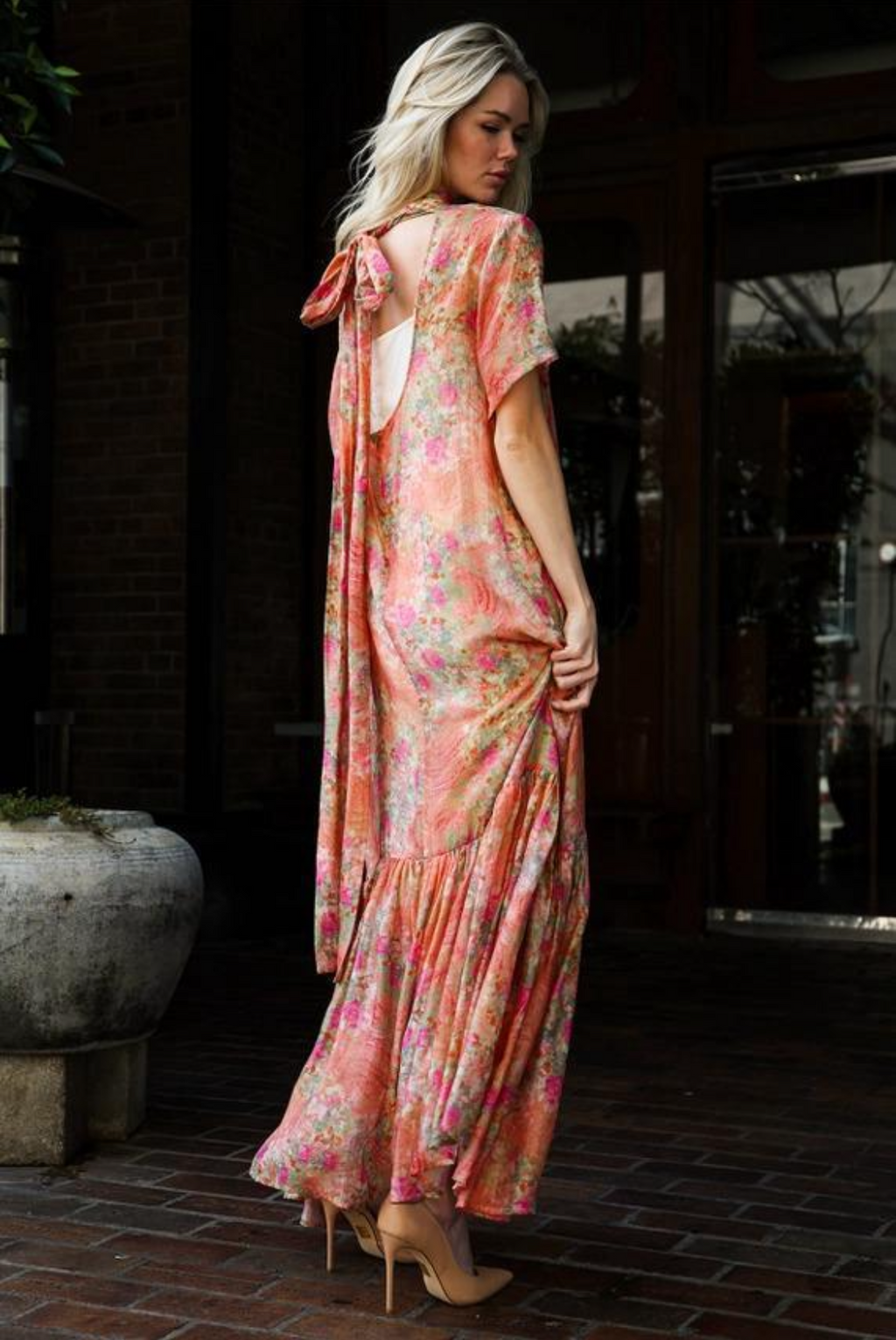 Floral maxi with back tie