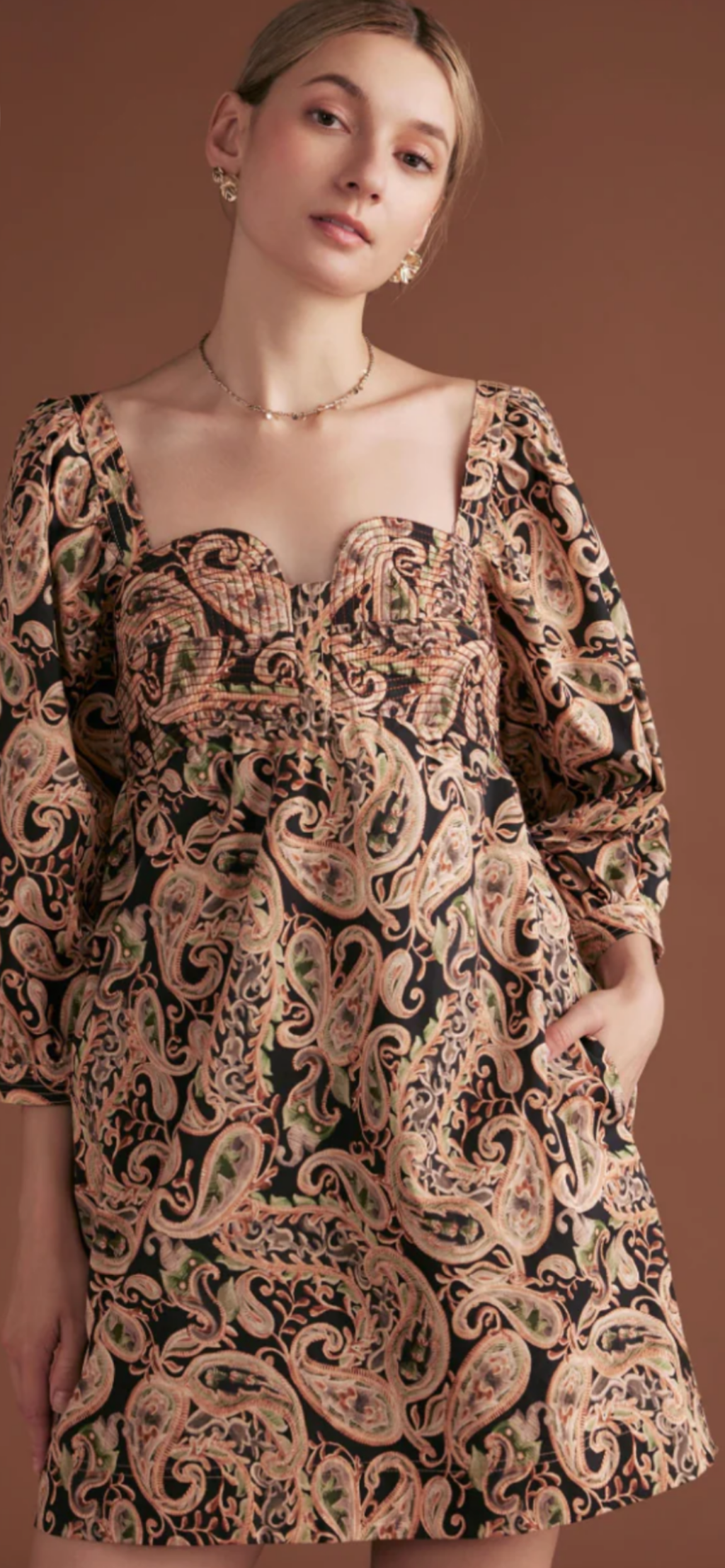 Paisley mini dress