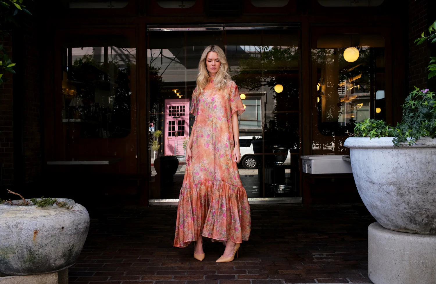 Floral maxi with back tie