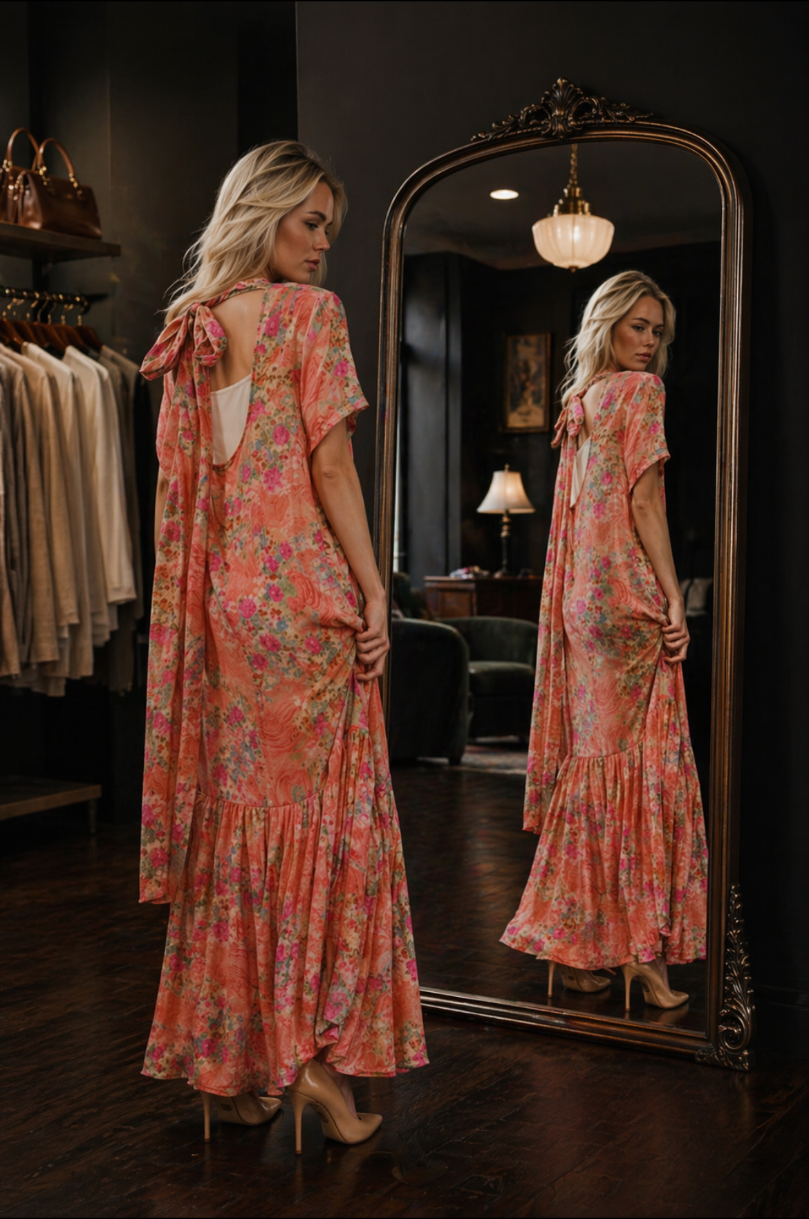 Floral maxi with back tie
