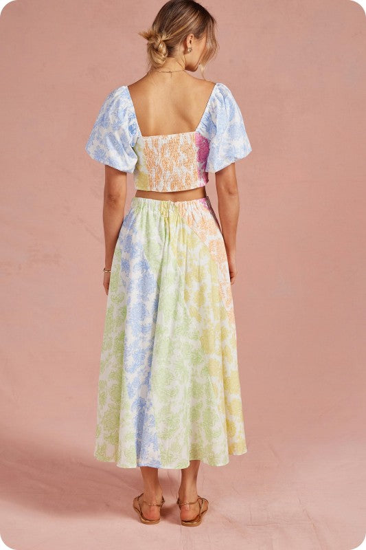 Pastel Jacquard Two-Piece Set