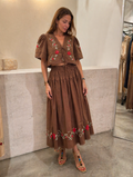 French romantic embroidered set