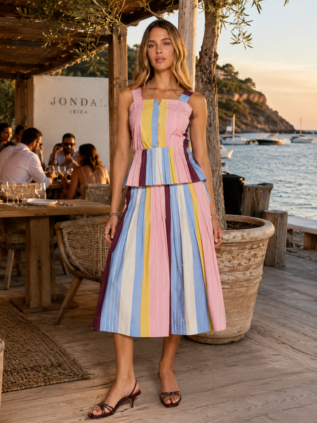 Multi striped summer set