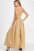 TUBE POPLIN WIDE JUMPSUIT